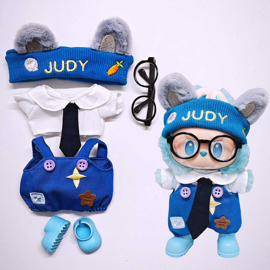 Labubu Clothes Tie Star Bone Suspenders Labubu Doll Outfit Replacement for Labubu First, Second, and Third Generations Universal