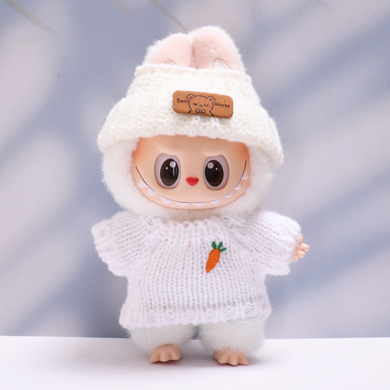 Only clothes] the first and second generation of cloth pendant button sweater hat small bag camera Labubu change baby clothes