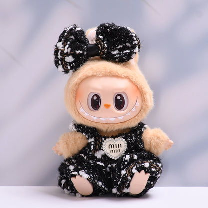 Only clothes] the first and second generation Labubu pendant clothes small fragrant style suspenders skirt cloth cloth doll clothes