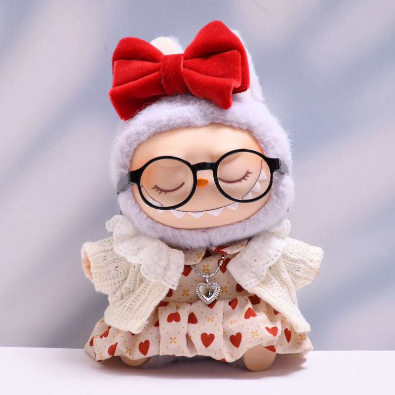 Only baby clothes] one or two generation pendant labubu clothes bow love skirt suit cloth baby clothes