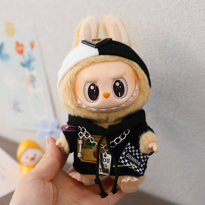 LABUBU Sitting Party Doll Rab Bub Macaron 2nd Generation Sitting Vinyl Doll Dress Dress for Dress