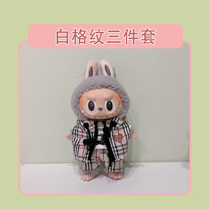17cm Labubu Doll Clothes & Accessories - Macaron Style