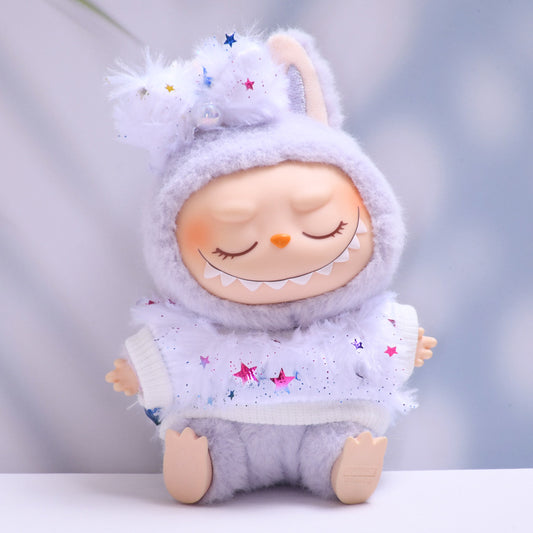 Labubu Doll Star Furry T-Shirt Outfit for 1st & 2nd Gen Pendants