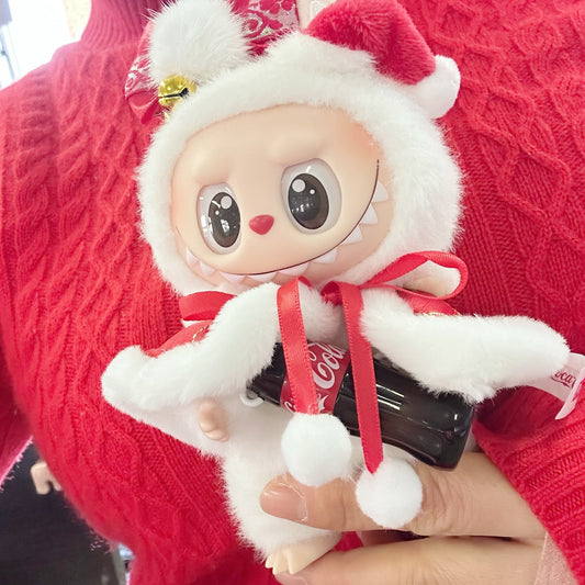 Bubble Mart labubu Third Generation Vinyl Surprise Special Shake Doll Clothes New Year Cloak Labu for Spring Festival