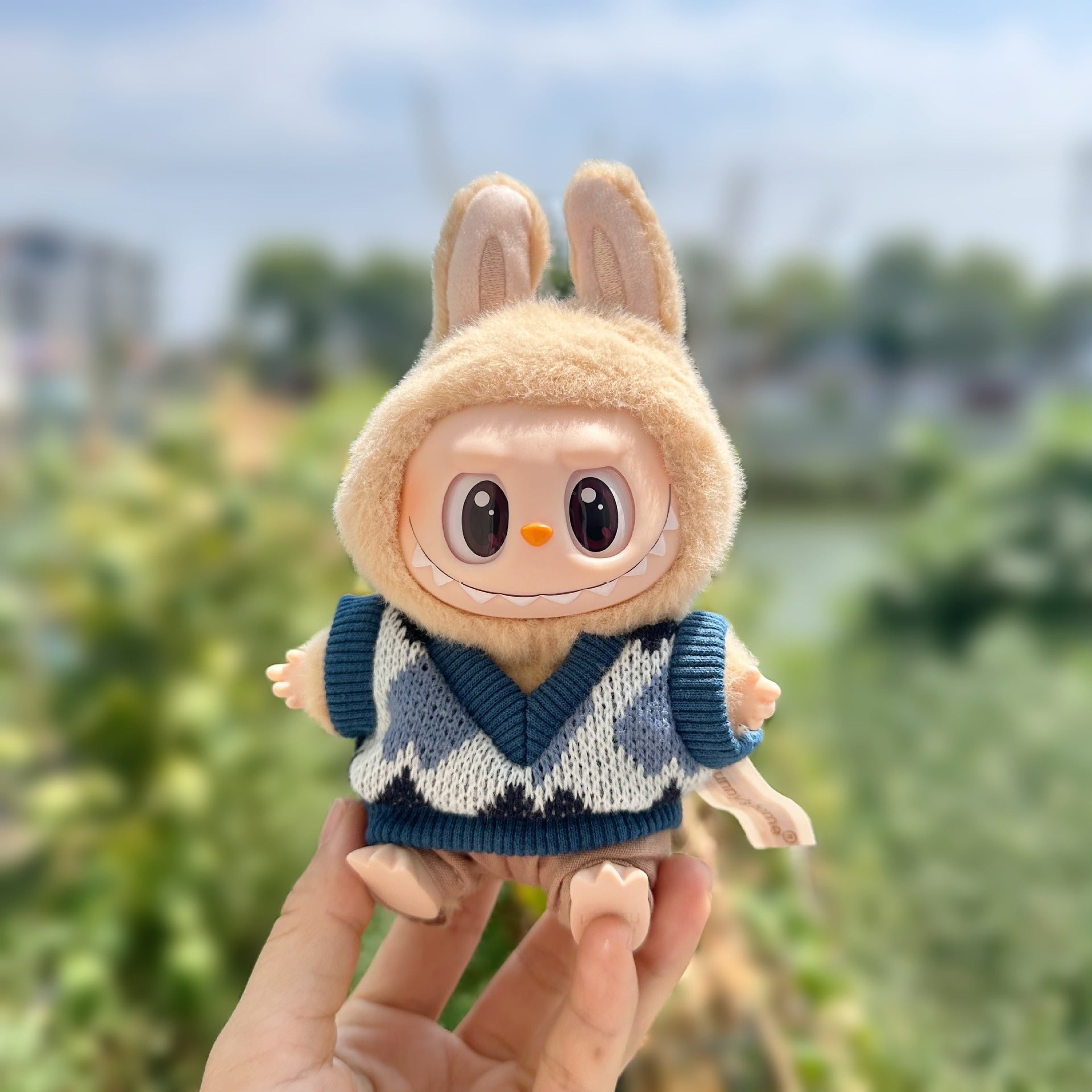 Only clothes] second generation blind box bubble matlabubu clothes LABUBU sit party doll strap suit