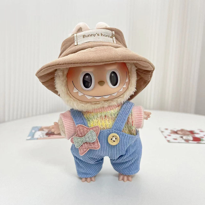 Only clothes] 15cm pendant blind box Macaron Labubu Labubu Time to chill doll clothes