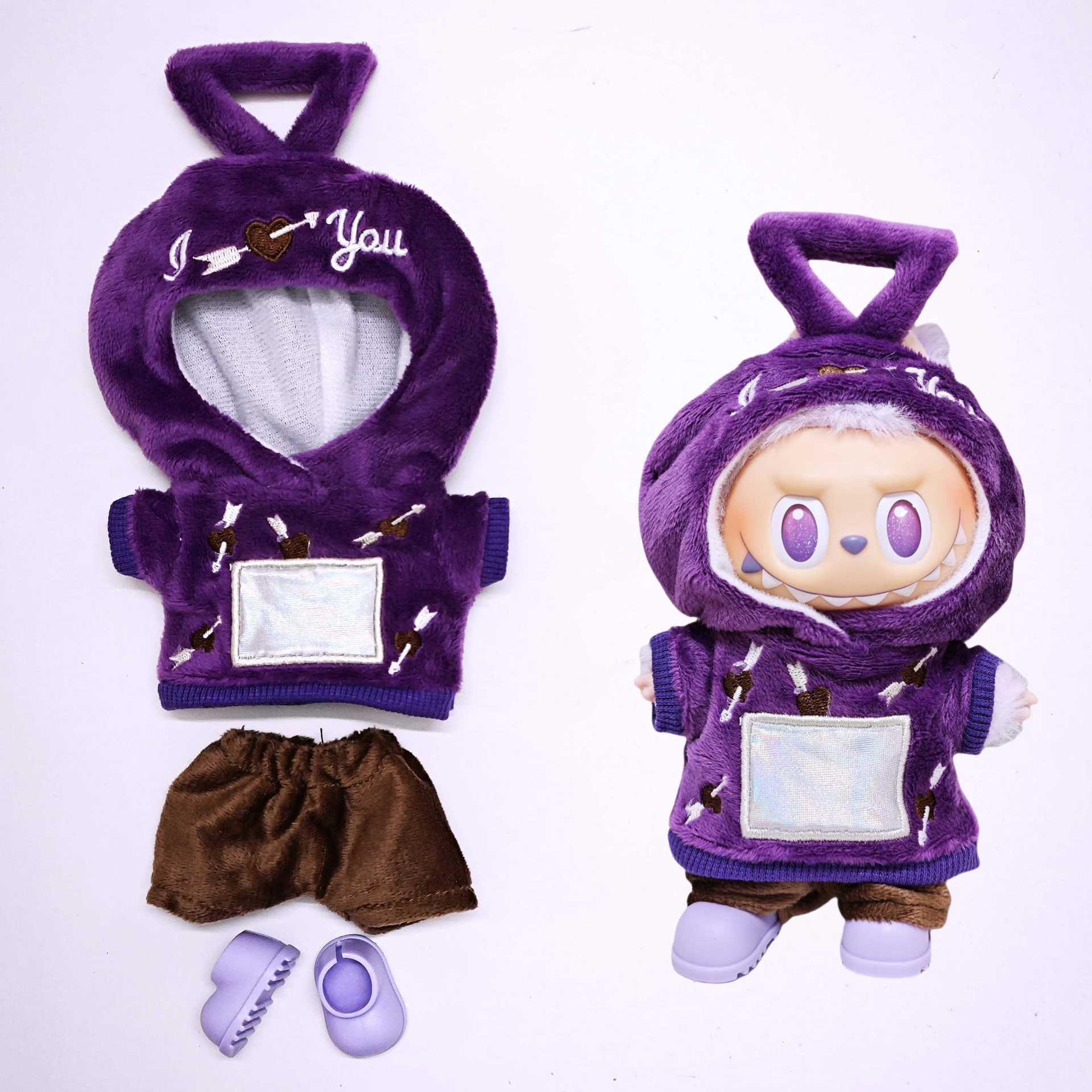 Labubu Baby Clothes Set - Teletubbies Outfit for 15cm & 17cm Dolls