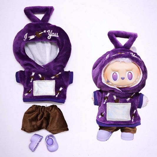 Labubu Baby Clothes Set - Teletubbies Outfit for 15cm & 17cm Dolls