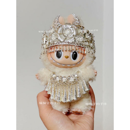 Labubu Doll Miao Baby Clothes Set & Hair Accessories