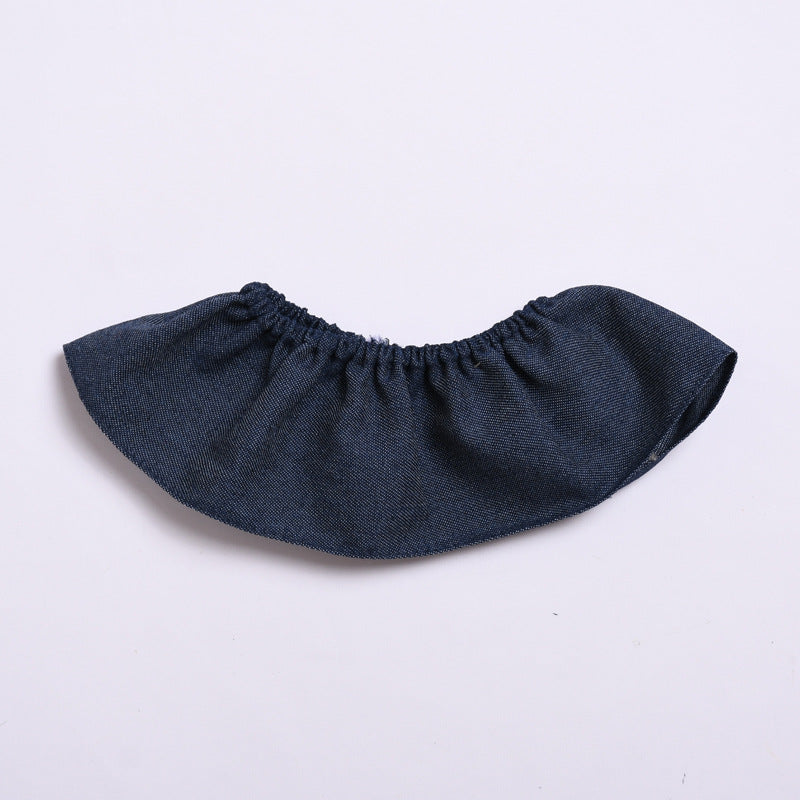 Only clothes] 38cm cloth vinyl doll clothes for labubu white sweater scarf hat doll