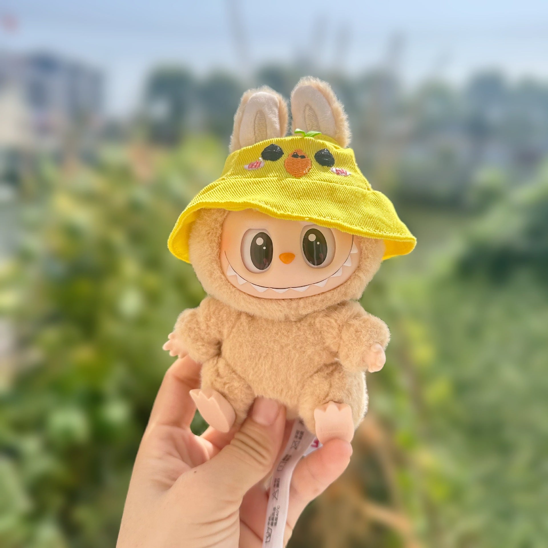 Clothes Only] Second Generation Blind Box Labubu Pendant Labubu Sit Party Plush Doll Clothes Cartoon Hat