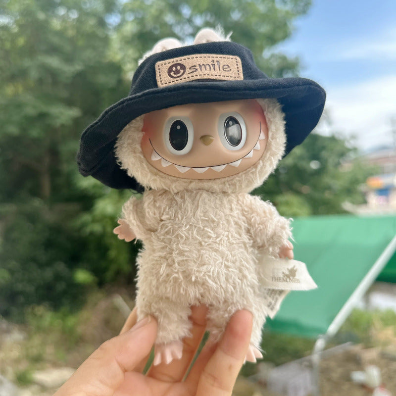 Only clothes] 17cm blind box cloth cloth pendant doll hat camera kettle shoes accessories Labubu doll
