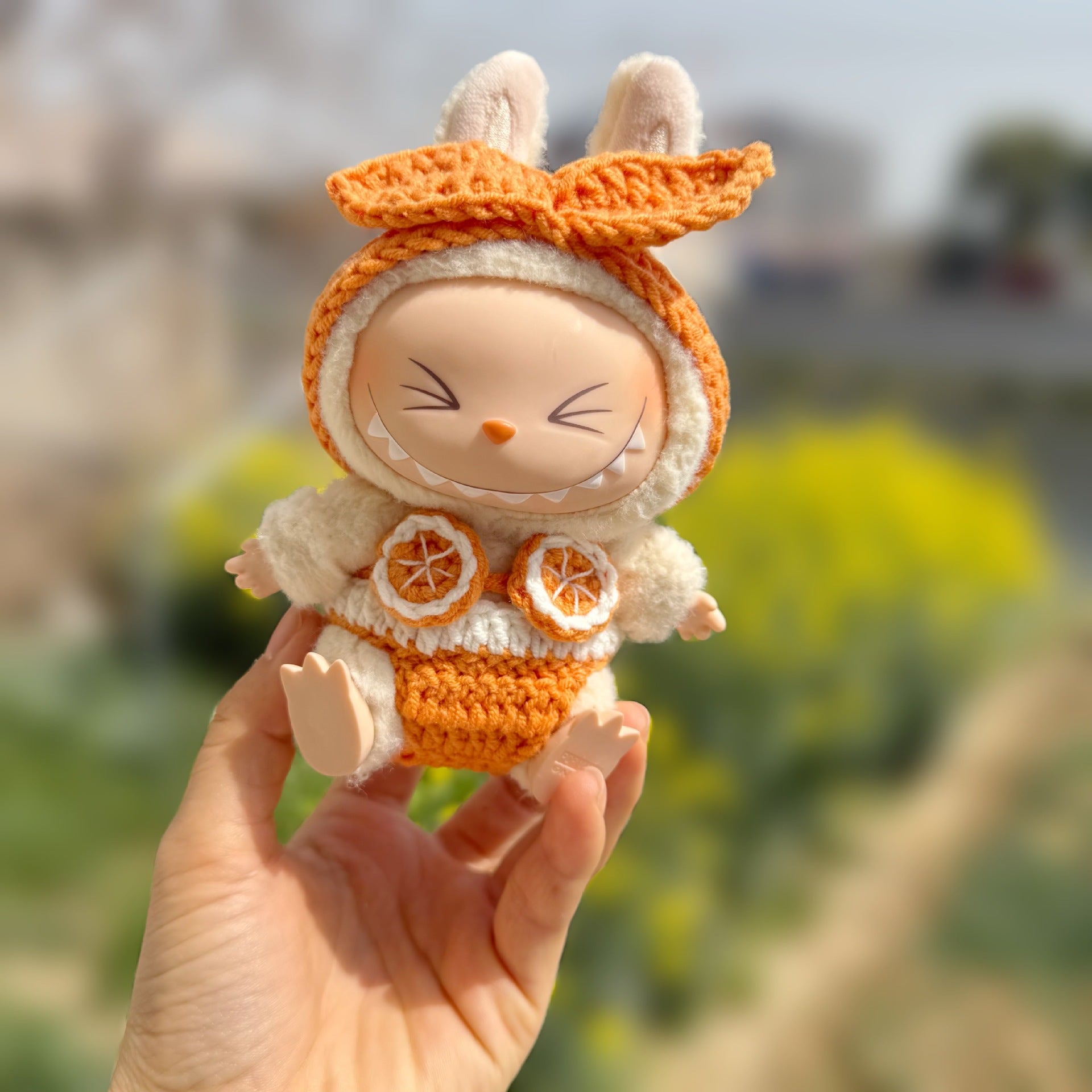 Labubu Sit Party Doll Coat Hand-made Pitaya Bikini suit First and Second Generation LABUBU for New Style