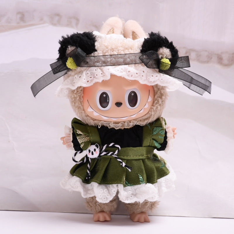 Only baby clothes] 17cm blind box cloth hanging clothes bear corduroy suspenders pants T-shirt key chain baby clothes