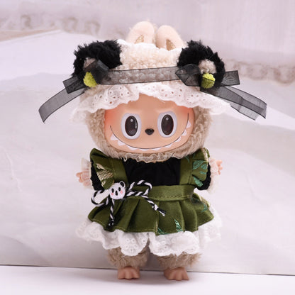 Only baby clothes] 17cm blind box cloth hanging clothes bear corduroy suspenders pants T-shirt key chain baby clothes