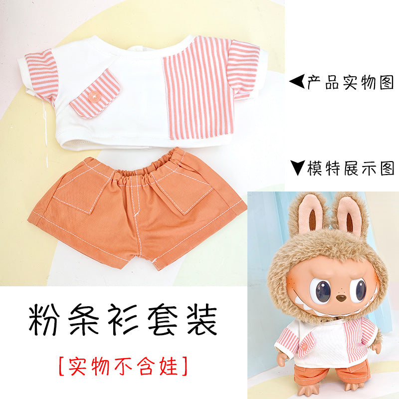 [Clothes Only] 37cm Labubu Vinyl Plush Doll Clothes suit Replace Labubu Skirt