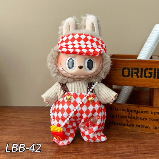 Wholesale Labubu Clothes Labubu Baby Clothes 17cm Doll Pendant First and Second Generation Doll Clothes Set Toys