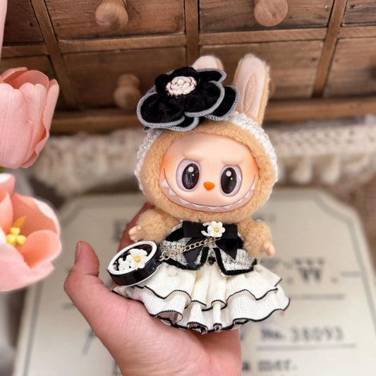 Labubu Doll Dress Set with Hairband & Bag for 1st-3rd Gen