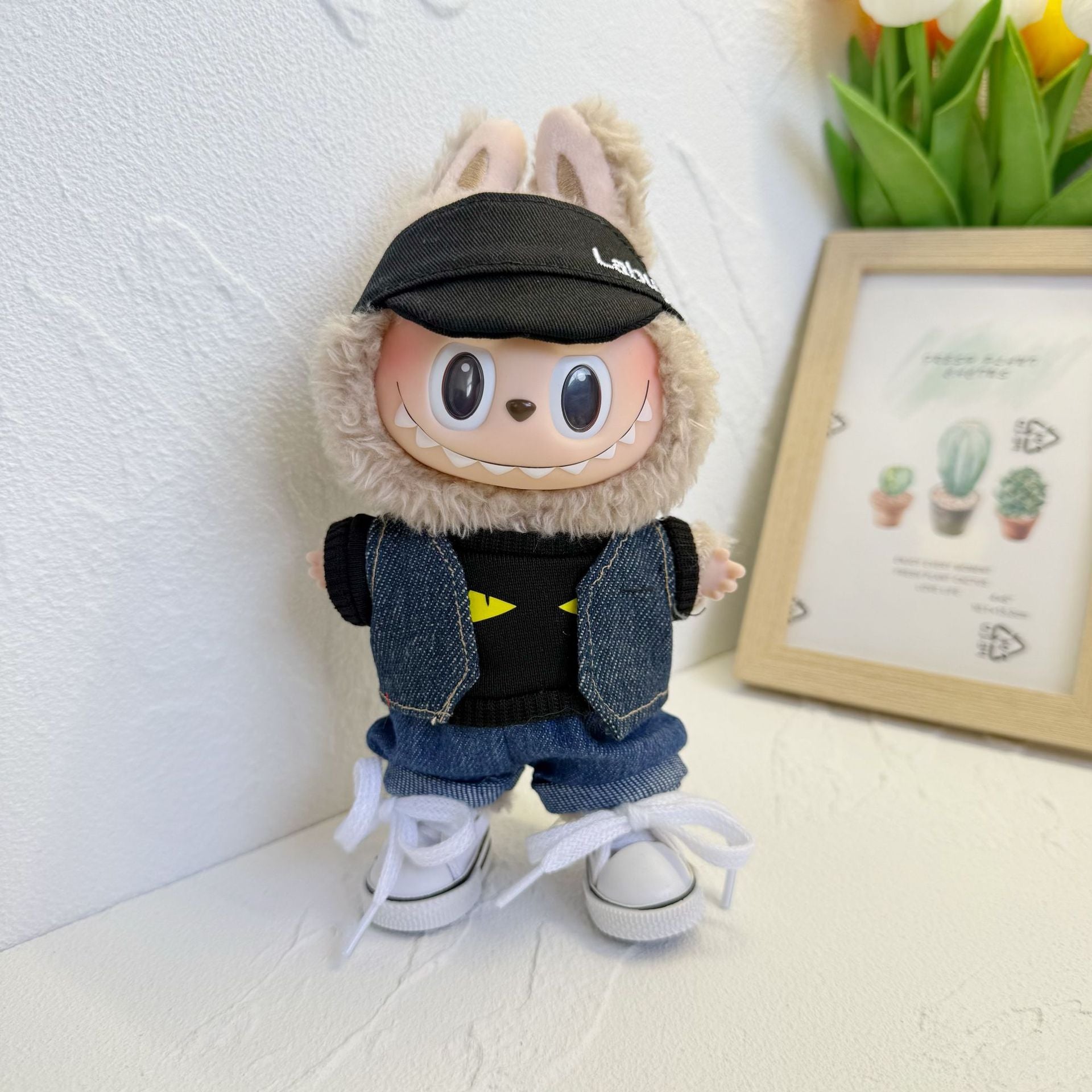 Baby Clothes Only] One or Two Generation Pendant Labubu Clothes Colorful T-Shirt Shorts suit Blind Box Labubu Baby Clothes New