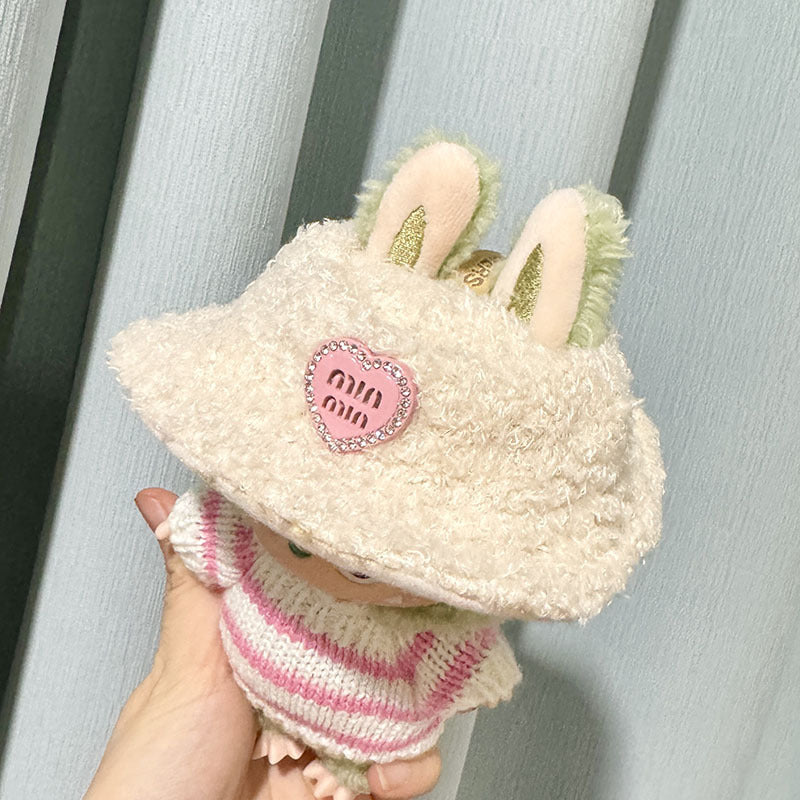Only clothes] 17cm blind box cloth cloth pendant doll hat camera kettle shoes accessories Labubu doll