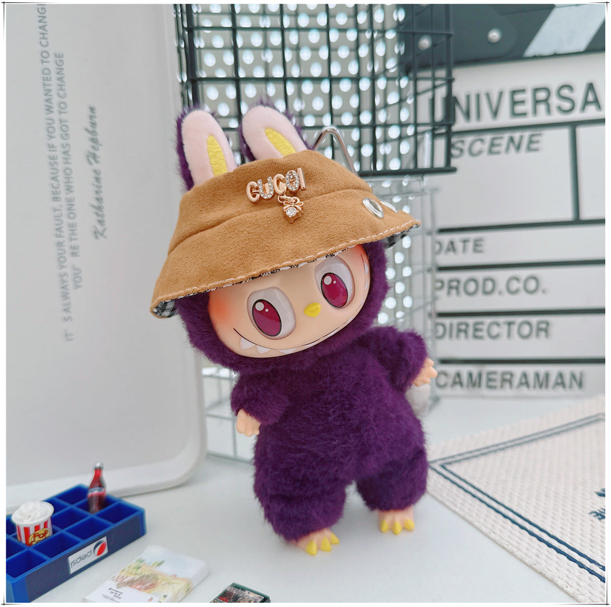 Labubu Doll Outfit - Striped Sweater & Hat Set for 17cm Labubu