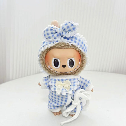 Only clothes] 17cm pendant cloth cloth clothes key chain LABUBU three-dimensional green dinosaur blue shark suit adorable