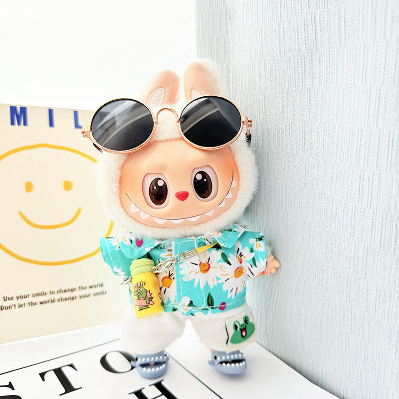 Only clothes] first/second generation Labubu clothes pendant pull cloth sit party doll beach glasses suit