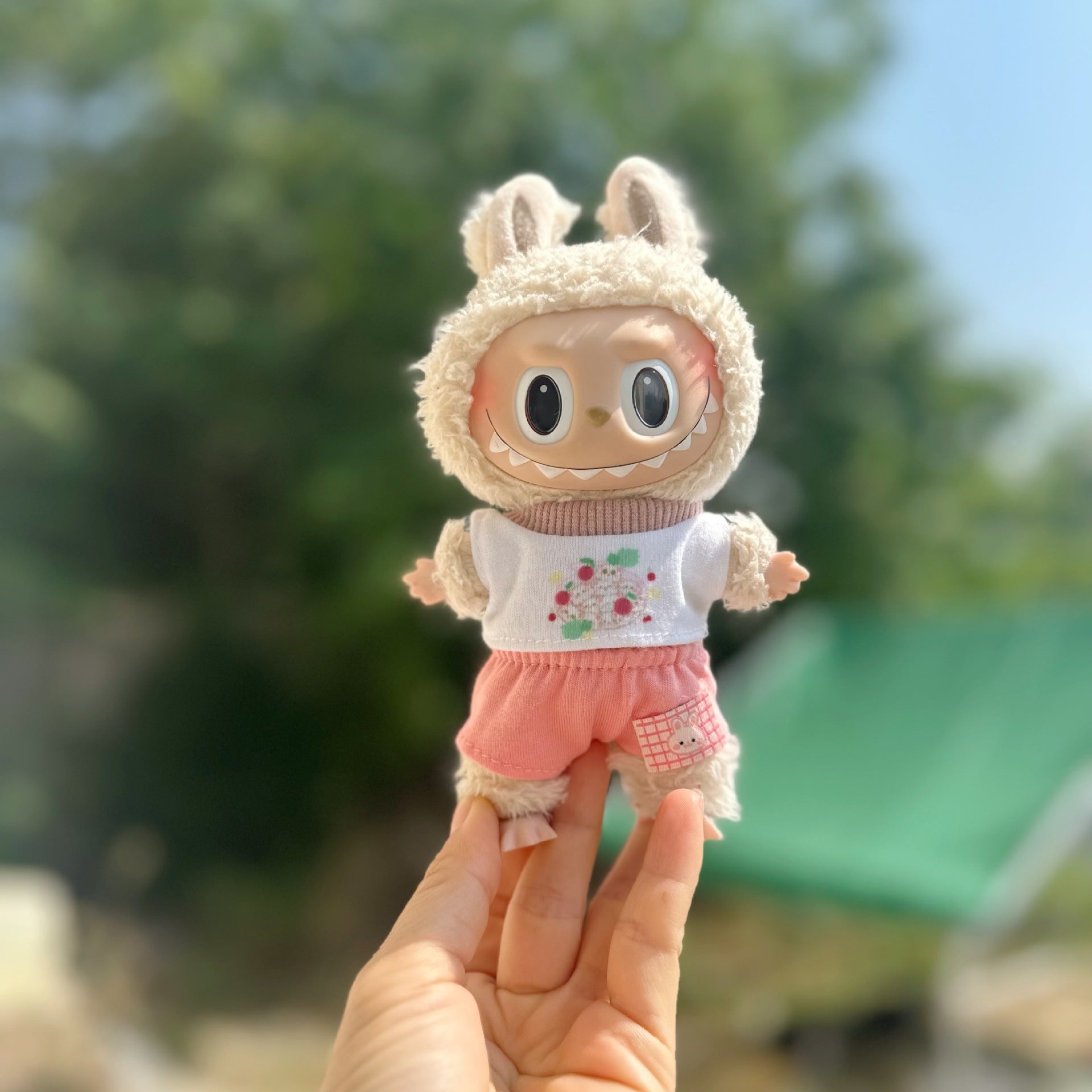 Only clothes] vinyl blind box cloth clothes cool summer two-piece set 17cm doll doll suit