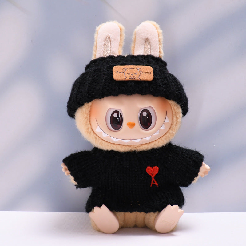 Only clothes] the first and second generation of cloth pendant button sweater hat small bag camera Labubu change baby clothes
