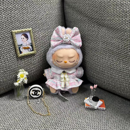 Labubu Doll Clothes - 17cm Macaron Style Outfit for Vinyl Dolls