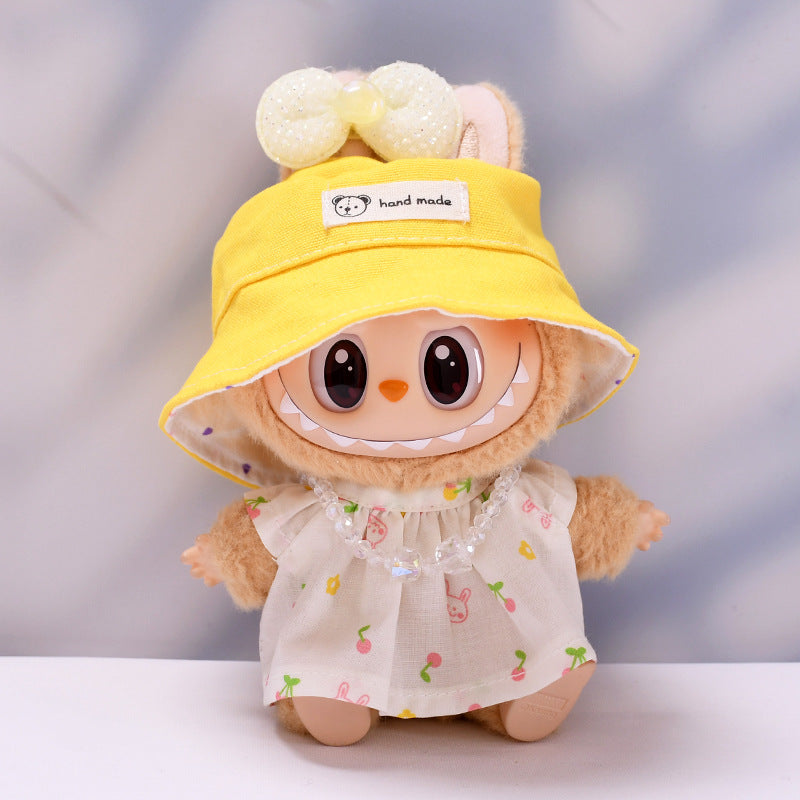 Only clothes] the first and second generations sit on the cloth hanging clothes cherry vest skirt labubu doll clothes