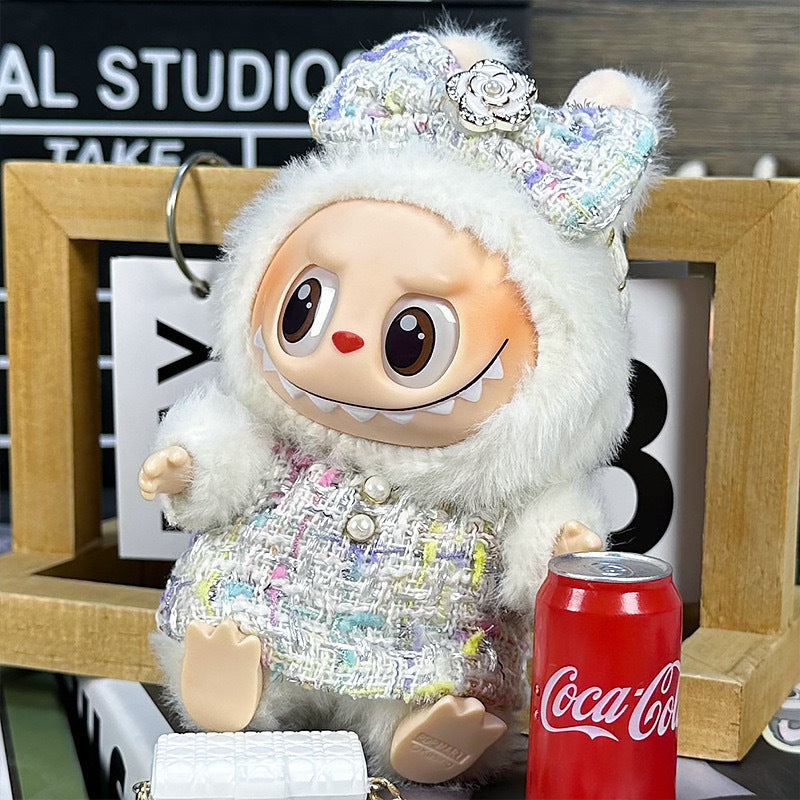 Only clothes] labubu doll clothes labubu second generation sit party doll clothes play velvet doll play clothes