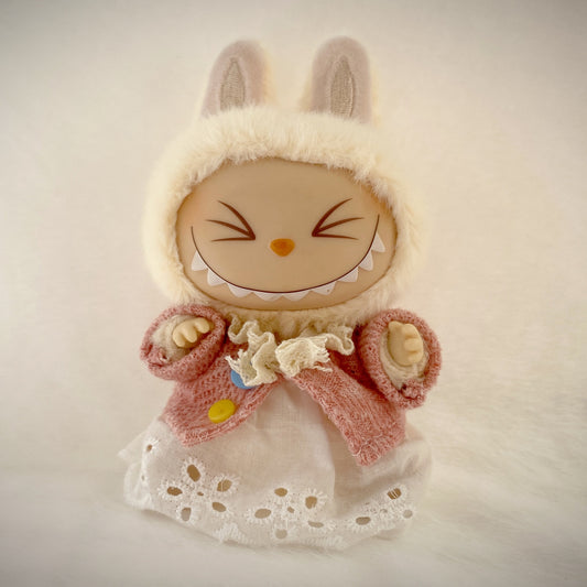 Labubu Doll Dress Set - Lady's 2-Piece & Kitten Uniform Outfit