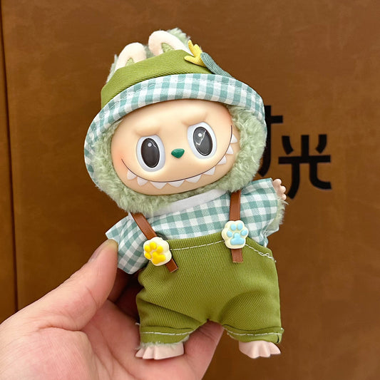 labubu doll clothes 17cm pull cloth clothes blind box doll skirt suit cute dress toy cross-border wholesale