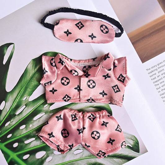 Clothes Only] Labubu Clothes Vinyl Face Pendant Bubble Mart Doll Pajamas Labubu Doll Clothes Peripherals