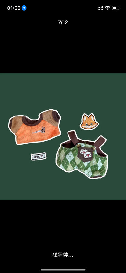 Labubu 17cm Baseball Uniform Set with Black Glasses