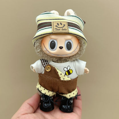 labubu doll clothes 17cm pull cloth clothes blind box doll skirt suit cute dress toy cross-border wholesale