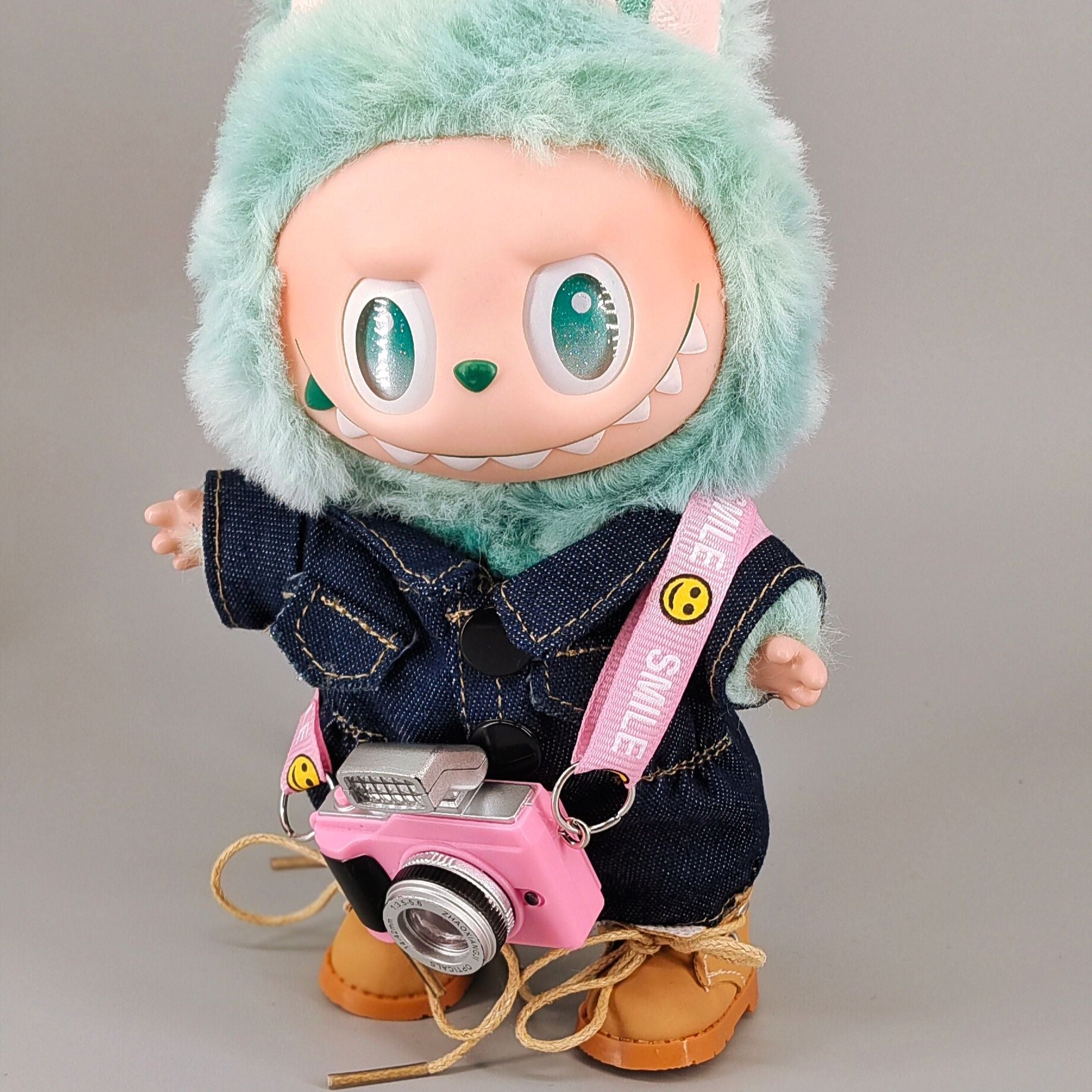 Labubu Denim Jumpsuit Outfit for 1st-3rd Gen Dolls