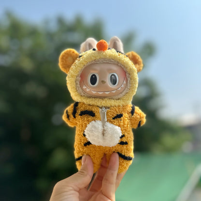Only clothes] 17CM blind box cloth clothes pink small fragrant wind suit key chain LABUBU for blue skirt