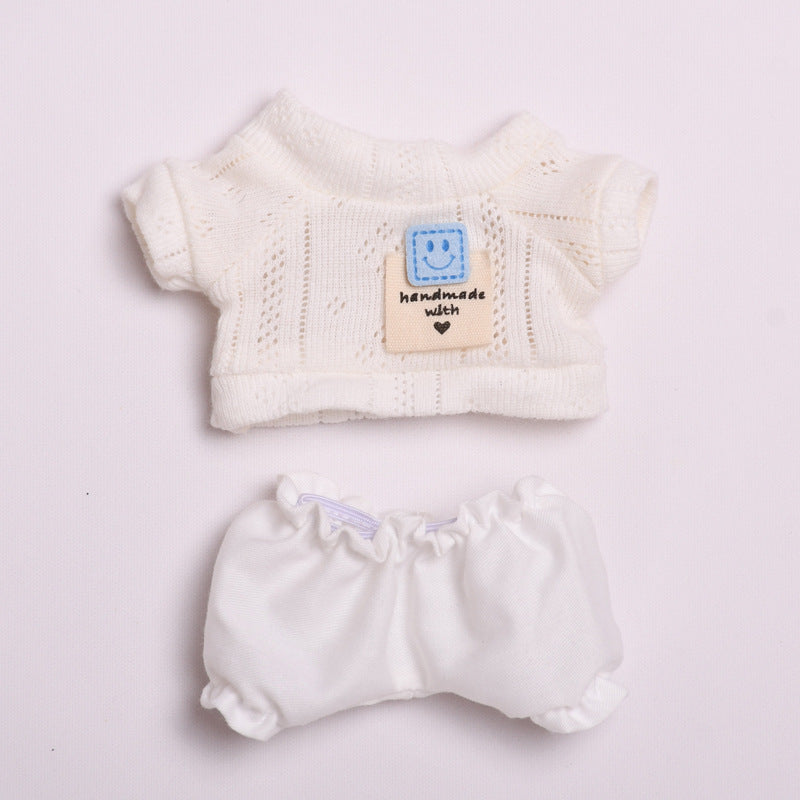 Labubu Doll Clothes - Smiley & Twist T-Shirts with Shorts Outfits
