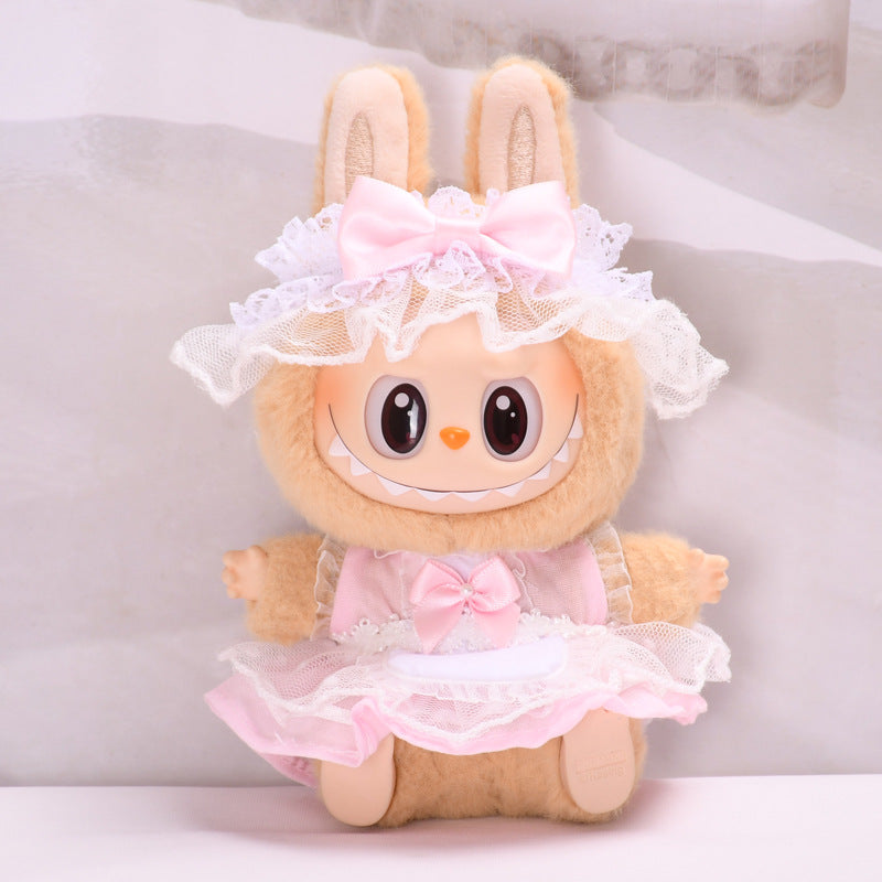 Only clothes] second generation blind box Labubu clothes pendant cloth cloth sit party series keychain doll dress
