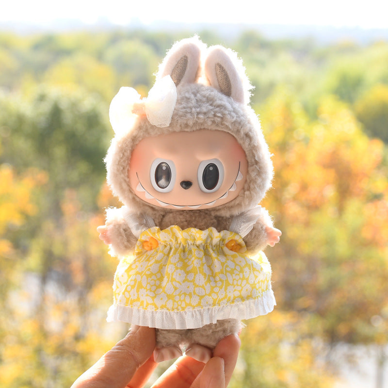 Only clothes] 17cm pendant pull cloth cloth for clothes spring and summer dress suit labubu baby dress cute