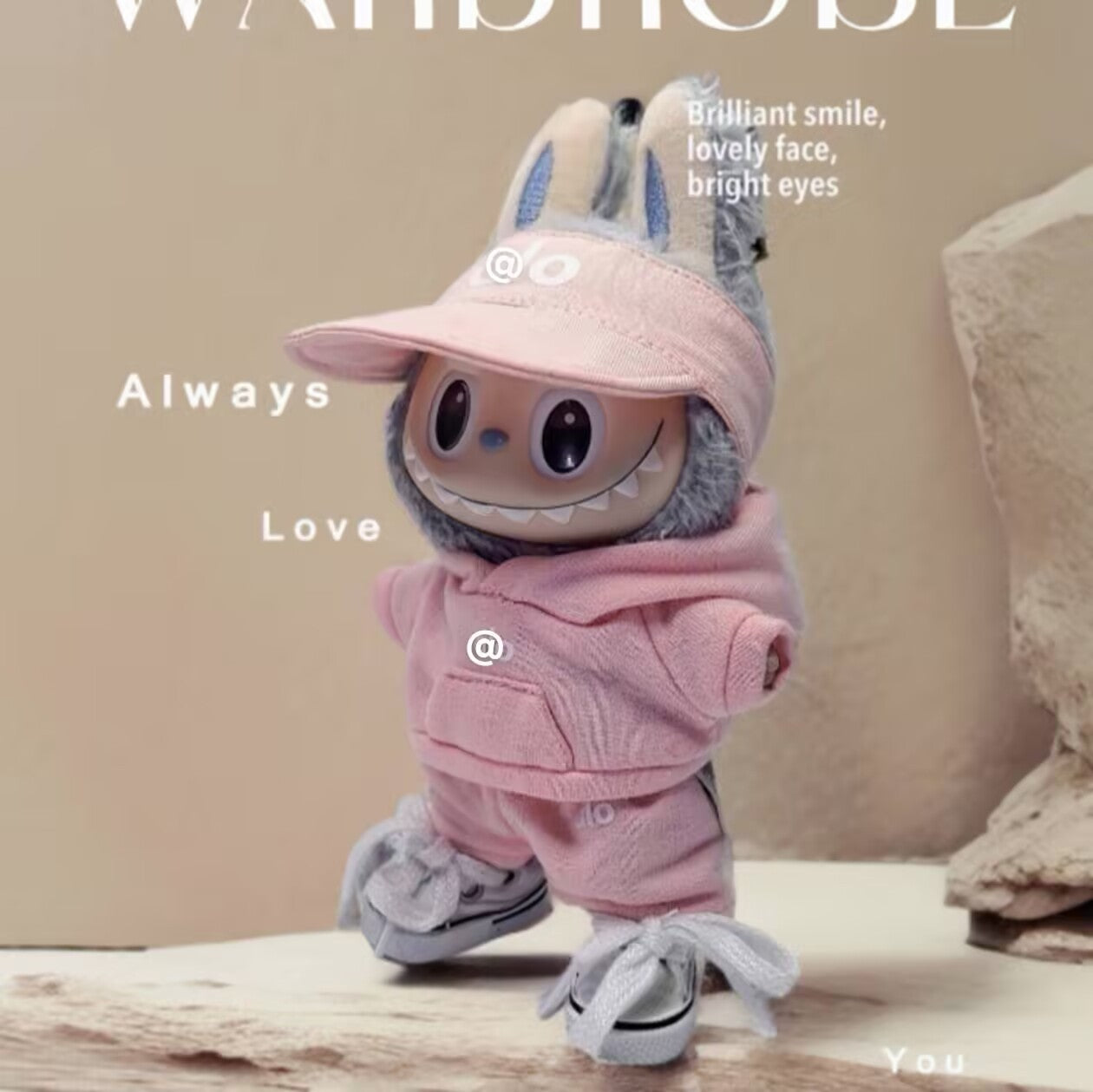 17cm Labubu Doll Clothes - Macaron Three-Piece Set