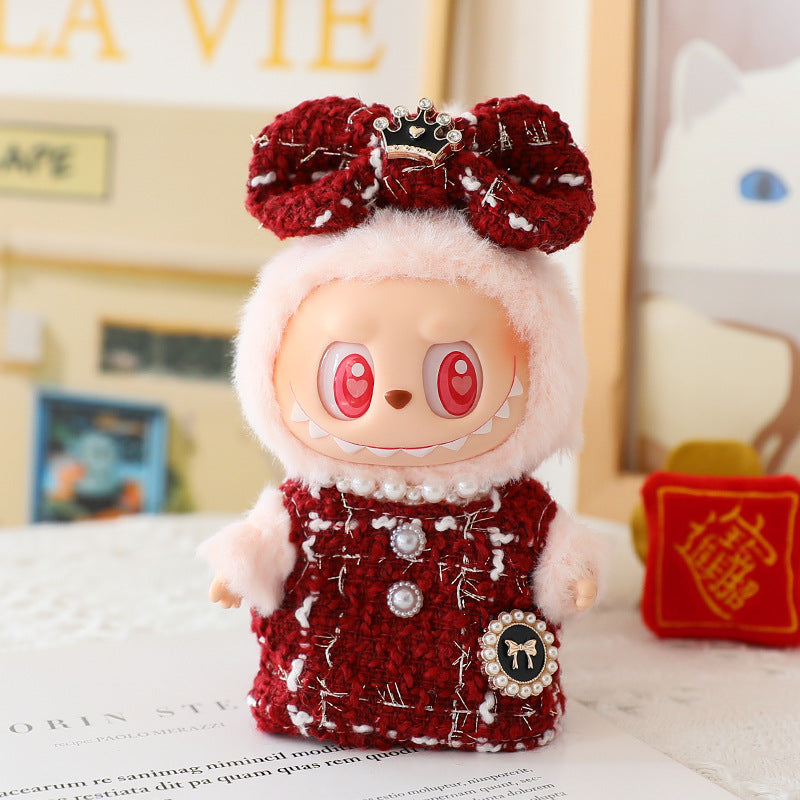 Labubu Costume New Year Clothes Labubu Pendant Sitting Party Doll Clothes for the Second Generation