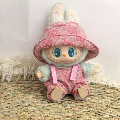 Labubu Doll Outfits - Overalls & Hats for 1st & 2nd Gen Labubu