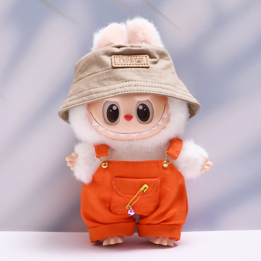 Baby clothes only] one or two generation pendant labubu clothes colorful pocket suspenders suit suit cloth cloth baby clothes