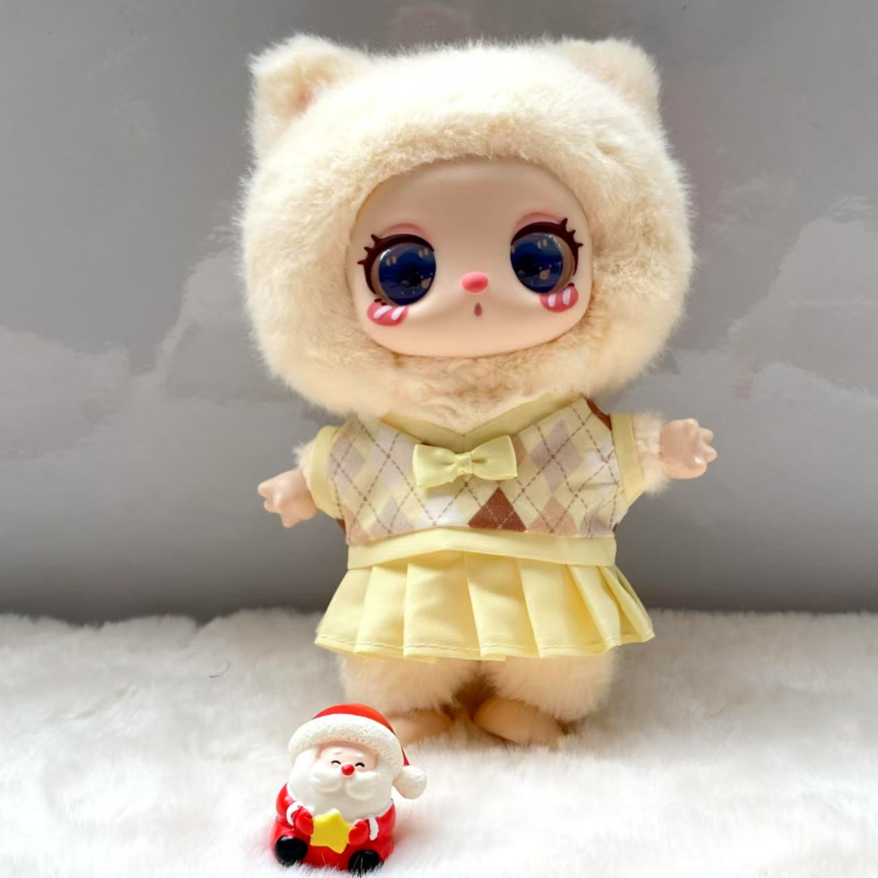 Labubu Doll Baby Coat Outfit - Yellow & Pink 2-Piece Set for Couple