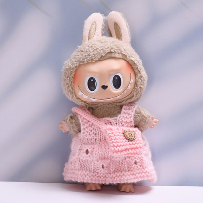 Labubu 2nd Gen Pendant Doll Wool Skirt & Bag Outfit - Baby Clothes Style