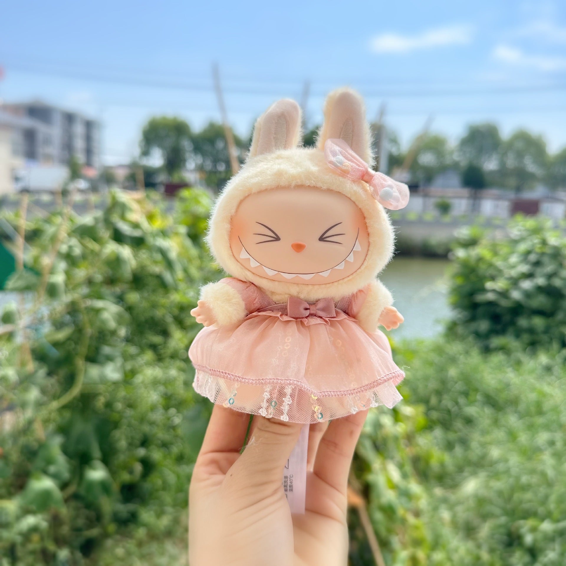 Only clothes] the first and second generation labubu doll clothes labubu sit party doll dress for sweet princess