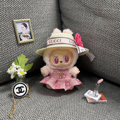 Labubu Doll Macaron Style Outfit for 17cm Vinyl Doll - Baby Clothes Set